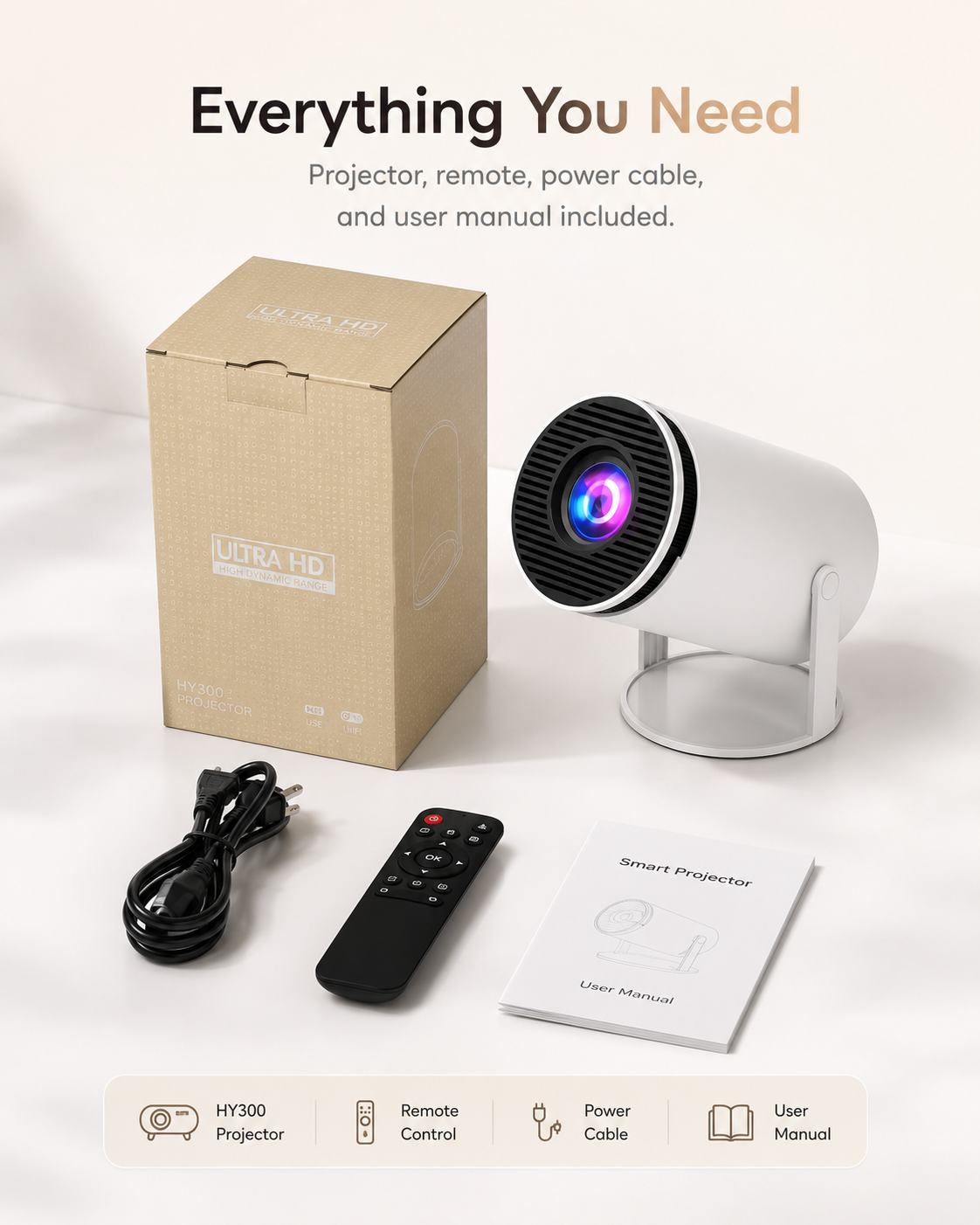 OrbitCast 180° HD Smart Projector™